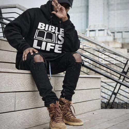 Bible Is Life Dimensional ink Hoodie