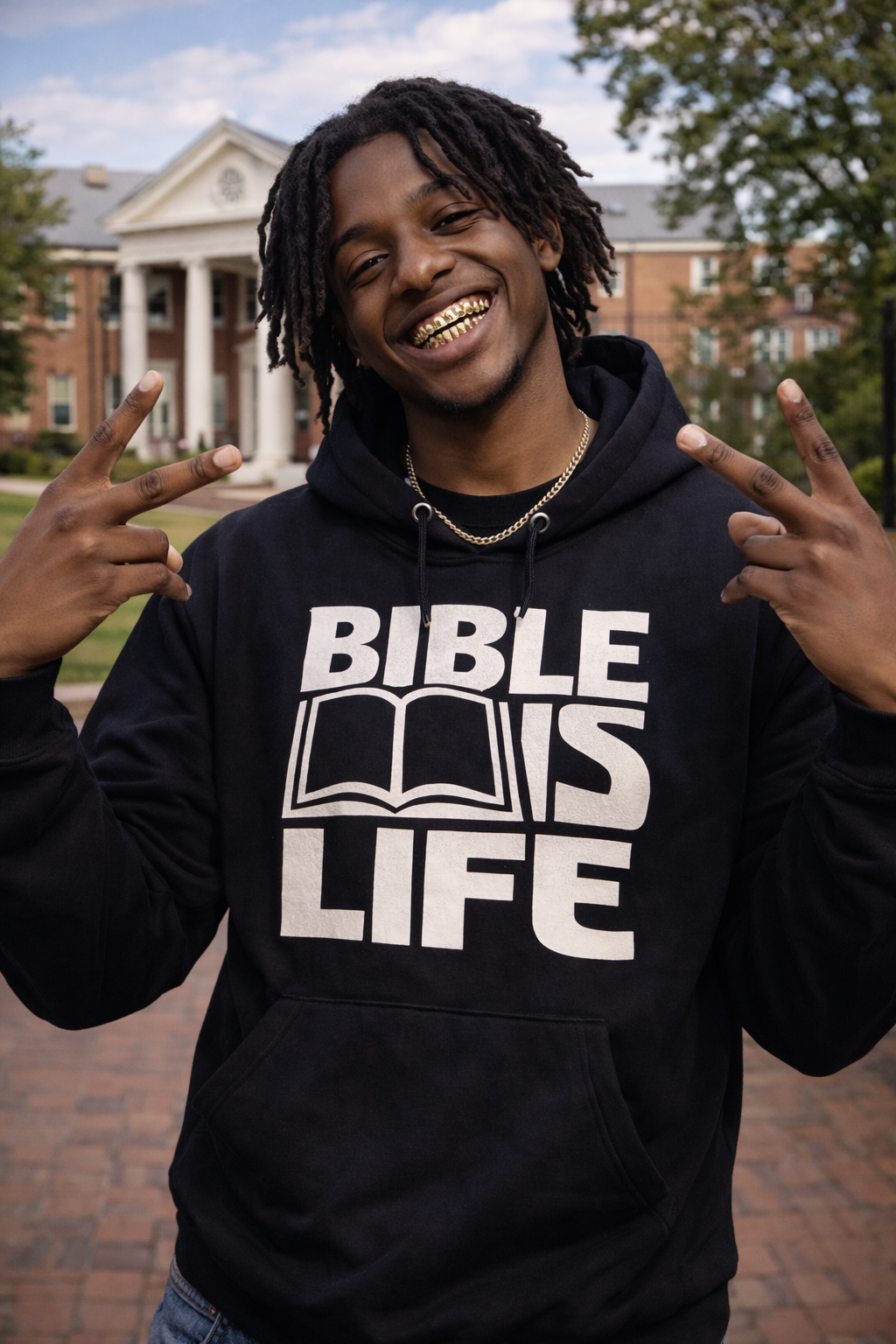 Bible Is Life Dimensional ink Hoodie